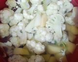 A picture of step 1 of Aloo Gobhi fry.