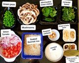 A picture of step 1 of Mushroom Biryani.