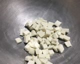 A picture of step 8 of Palak paneer.
