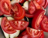 Melanzani-Tomaten-Mozzarella Auflauf (Parmigiana) Rezeptschritt 1 Foto
