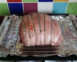 A picture of step 4 of Vickys Roast Pork with Raspberry Sauce, GF DF EF SF NF.