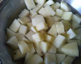 A picture of step 1 of Aloo posto (potato with Poppy seed paste).