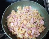 Foto del paso 2 de la receta: Tortilla ligera de  patata y jamón cocido
