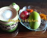 A picture of step 1 of Raw Mango onion salad (कांदा कैरी).