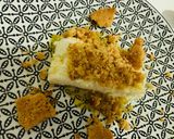 Foto del paso 5 de la receta Pastel de queso fresco con base de melocotón y crujiente de frutos secos
