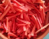A picture of step 1 of Gajar ki raiti (gajar ka achar) 🥕🥣.