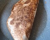 A picture of step 3 of Ham and Shredded Cheese Omelette Wrap in Under 30 Minutes.