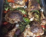 A picture of step 6 of Sheet pan Paprika Chicken and Vegetables.