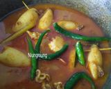 Foto langkah ke 4 dari resep Gulai Cumi isi Tahu Telur.
