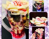 A picture of step 1 of Fruit salad with ice cream.