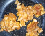 A picture of step 2 of Fried Chicken Masala Pasta.
