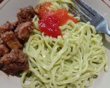 Foto langkah ke 6 dari resep Mie Hijau Homemade.
