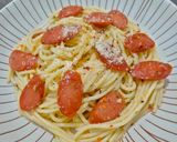 Foto langkah ke 5 dari resep Spaghetti Aglio e Olio dengan Sosis 🍝.