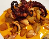 Foto del passaggio 3 della ricetta Polipo patate e zucca su crema di patata allo zafferano