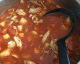 A picture of step 5 of 5 veg and chicken soup 🥣.