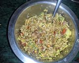 A picture of step 1 of Aloo Bhel.