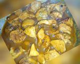 A picture of step 4 of Imli chicken.