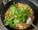 A picture of step 6 of Three Cup Chicken Pasta.