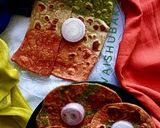 A picture of step 8 of Tricolour Veggies & Panneer Paranthas.