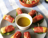 Foto del paso 14 de la receta: Rollitos de jamón y pollo. Pipirrana