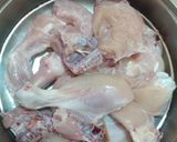 A picture of step 1 of Chicken kosha.