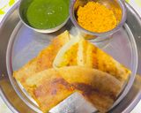 A picture of step 4 of Road side crispy  Masala Dosa.