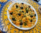 Une image de l'étape 18 de Semoule au thon, légumes, menthe et olives noires.