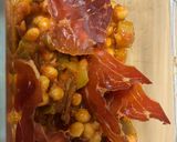Foto del paso 9 de la receta: Pisto de Calabacín y Berenjena con Garbanzos y Crujiente de Serrano !!!