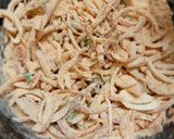A picture of step 1 of Onion pakoda.