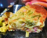 A picture of step 7 of Crustless Quiche with Asparagus.