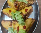 A picture of step 6 of Schezwan bread pakoda.