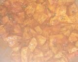 A picture of step 4 of Fried stewed nduma(arrow roots)😋😋.