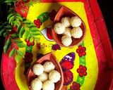 নারকেল তিলের নাড়ু (narkel sada teeler naru recipe in bengali) রেসিপির ধাপ 3 ছবি