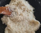 A picture of step 2 of Double layered coconut burfi.