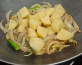 A picture of step 1 of Aloo Paneer With Capsicum Curry/ Paneer Aloo Aur Shimla Mirch Ki Tariwali Sabzi.