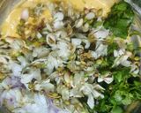 A picture of step 1 of Drumstick Flower Fritters.