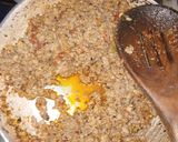 A picture of step 3 of Pizza with beef qeema filling.