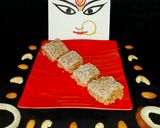 A picture of step 5 of Coconut Mawa Burfi.