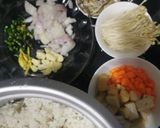 Gambar langkah 1 resipi Nasi goreng kampung.