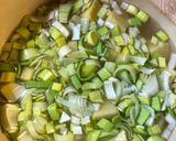 A picture of step 1 of Potato and leek soup - vegan.