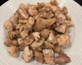 A picture of step 2 of Bourbon Chicken.