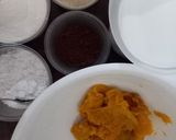 Foto langkah ke 1 dari resep Kue Lapis Labu Kuning Coklat.