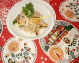 Foto del passaggio 3 della ricetta Riso fagioli e cozze