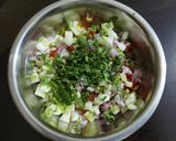 A picture of step 3 of Corn Bhel.