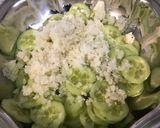 A picture of step 8 of Cucumber and Black Radish Salad with Skyr and Chives.