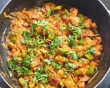 A picture of step 11 of Prawn Potato chilli fry.