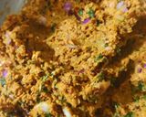 A picture of step 2 of Yam/suran pakodas.