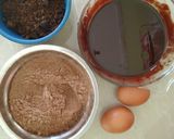Gambar langkah 1 resipi Fudge Brownies.