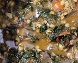 A picture of step 3 of Goan style spinach.
