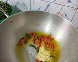 A picture of step 3 of Mix saag { Methi, Sarson, Suva, thom(spring onion green) }.